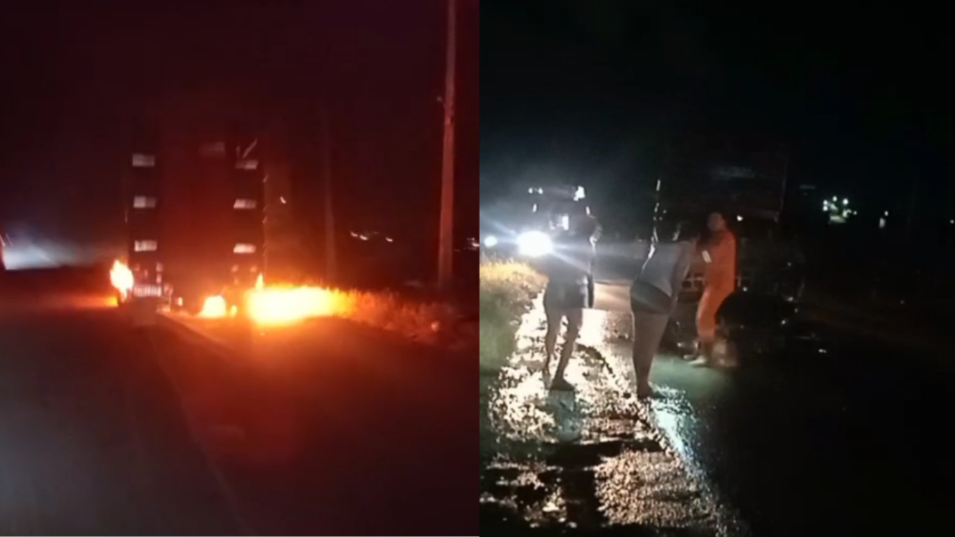 Motociclista morre após colidir com caminhonete na BR-232, em Pesqueira; VÍDEO mostra veículos em chamas