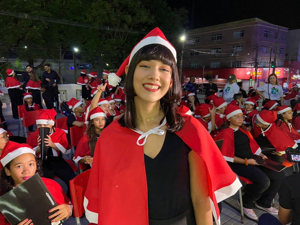 Luciana Lima é aluna da Emac e participa da Cantata de Natal 2023 — Foto: Richard Lauriano/Rede Amazônica