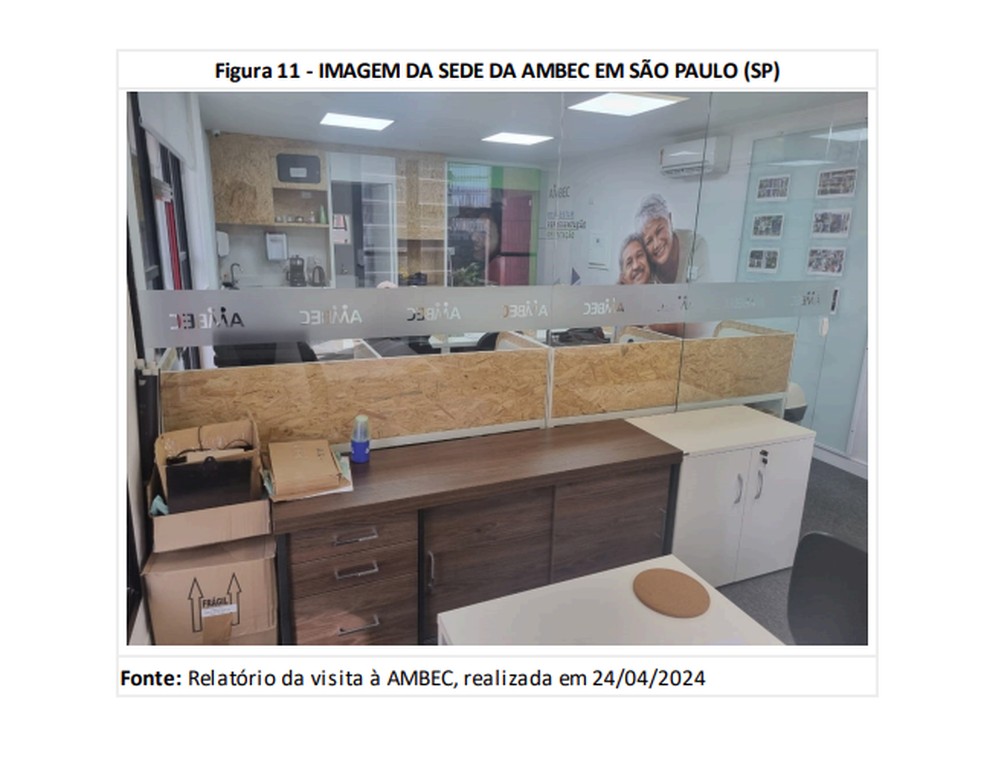 Imagem de vistoria da CGU em entidade de São Paulo — Foto: Reprodução