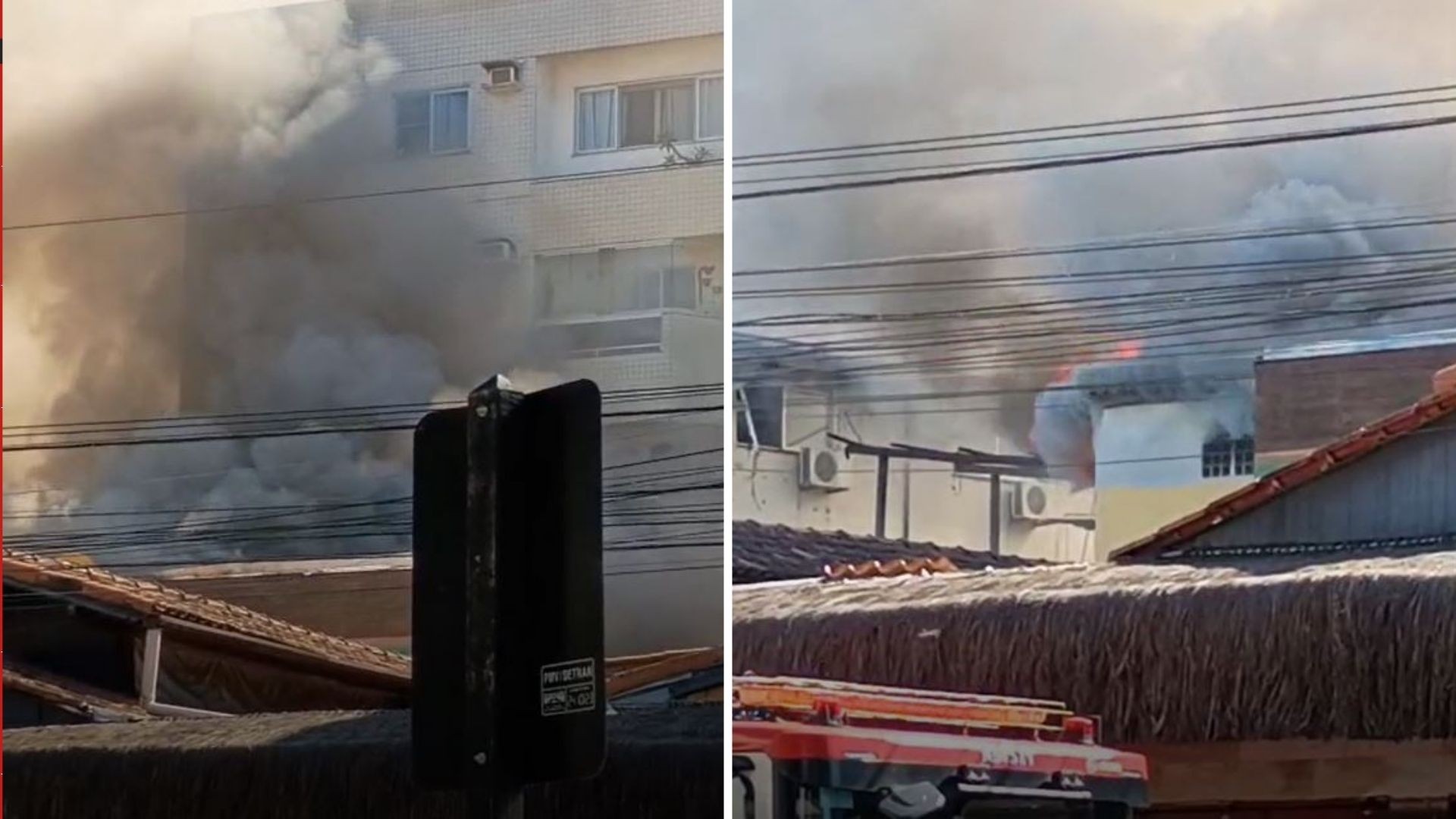 Incêndio assusta moradores e mobiliza Bombeiros em frente a restaurante em Jardim Camburi, Vitória