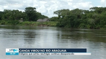 Buscas continuam por indígena do TO desaparecido após canoa virar no Rio Araguaia, em MT