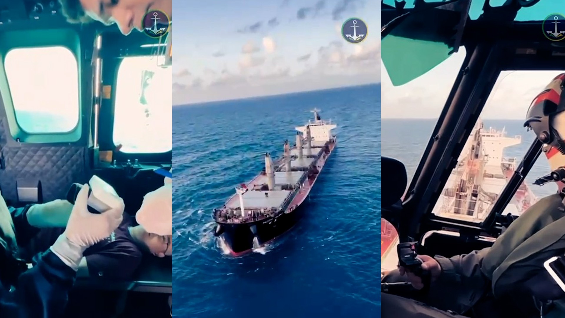 Operação no mar: com forte dor abdominal, tripulante chinês é resgatado de helicóptero no Pará em navio internacional