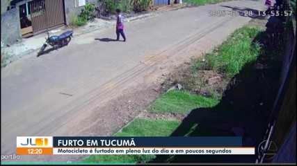 Câmeras de segurança registram roubo de moto em plena luz do dia em Tucumã, no Pará