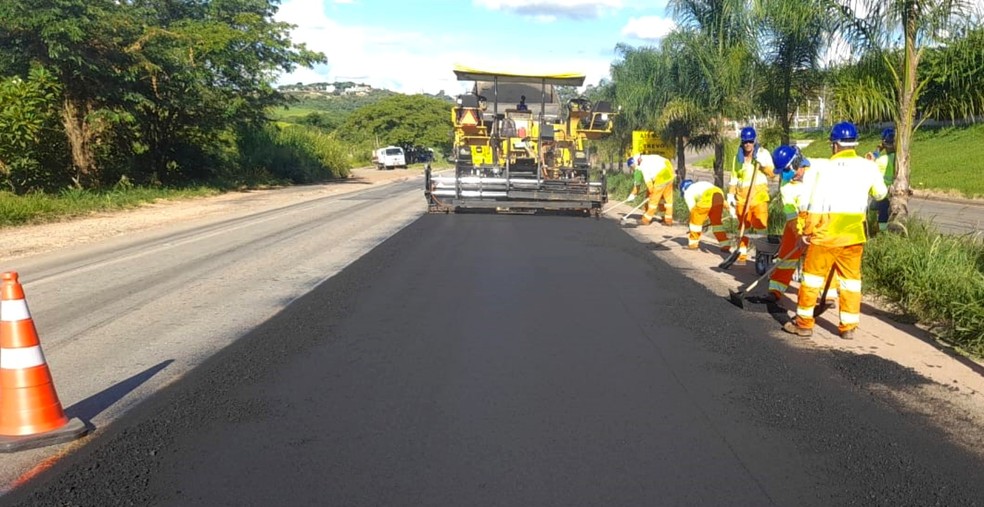 Obras e interdições nas rodovias do Sul de Minas — Foto: EPR Vias do Café