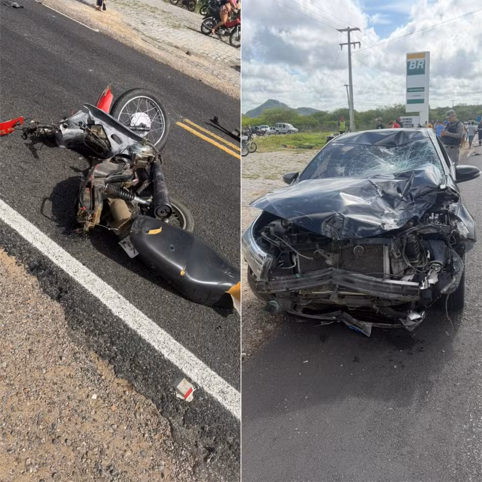 Acidente aconteceu em Barcelona, no interior do Rio Grande do Norte — Foto: Redes sociais