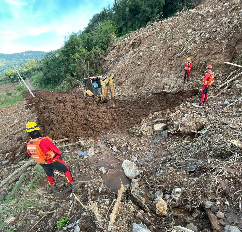 Ação conta com 11 militares de MT e dois cães — Foto: Corpo de Bombeiros de Mato Grosso