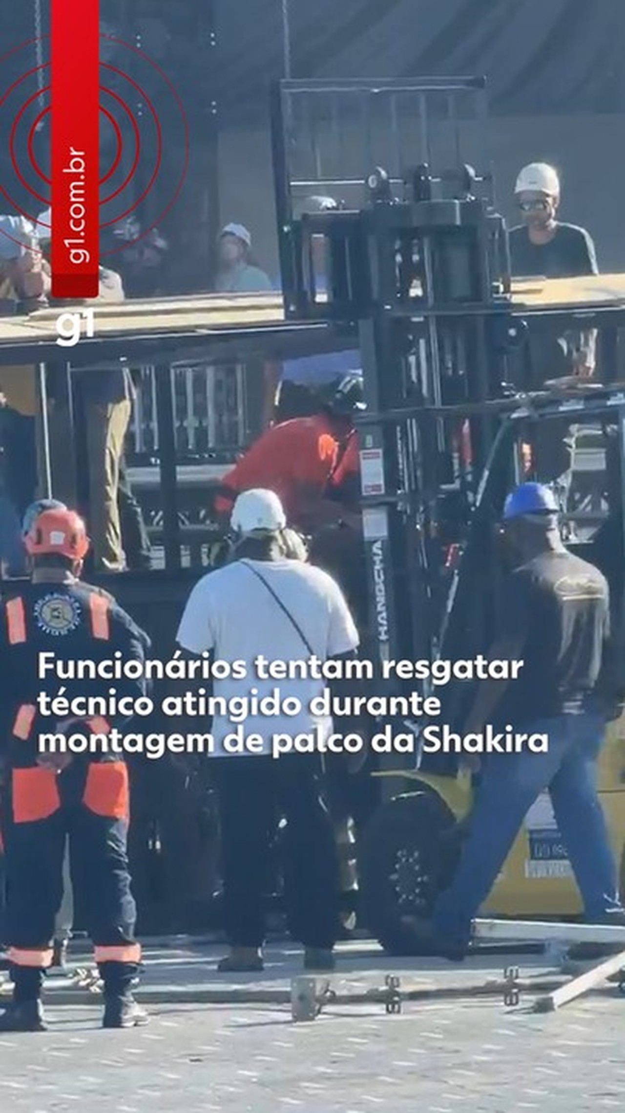 Acidente palco Shakira: Crea-RJ vai multar empresa irregular