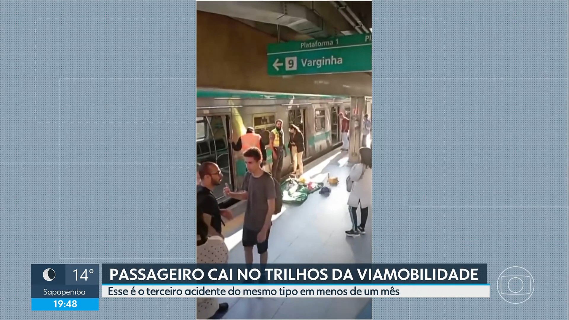 VÍDEO: passageiro cai nos trilhos da estação Villa-Lobos da Linha 9-Esmeralda em SP