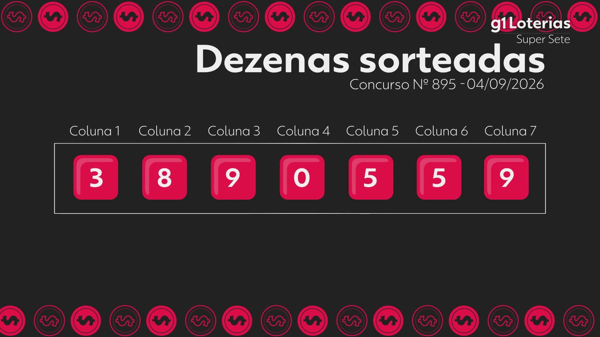 Super Sete hoje: resultado do concurso 895 e números sorteados