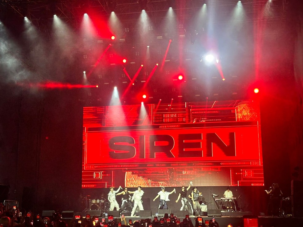 RIIZE no segundo dia de Lollapalooza 2026 — Foto: Guilherme Lucio da Rocha/g1