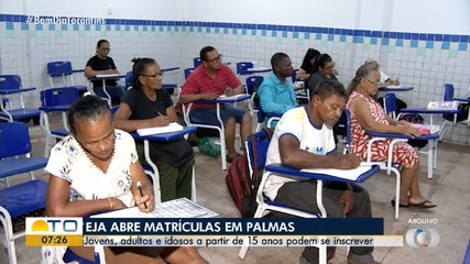EJA está com matrículas abertas em escolas de Palmas