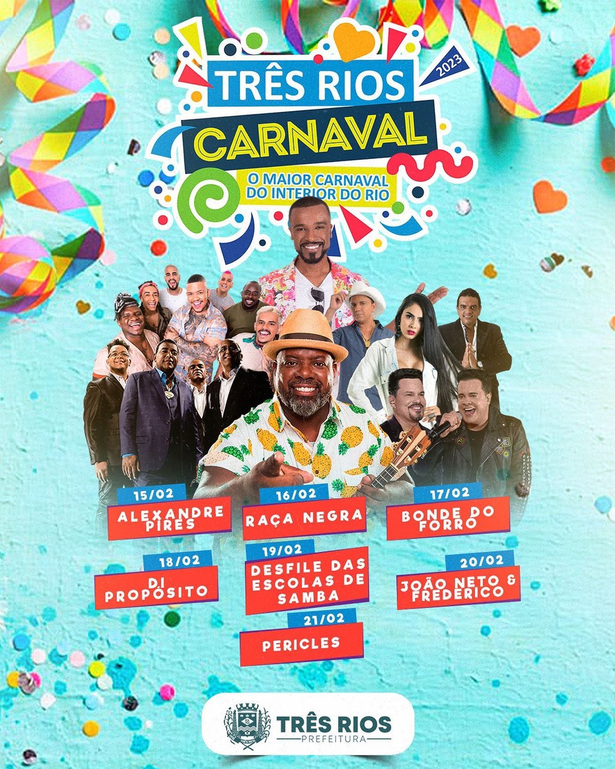 Veja a programação de Carnaval em Três Rios (RJ) Sul do Rio e Costa