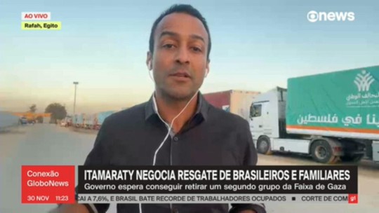 Segunda lista que pessoas que Brasil que trazer de Gaza já tem mais de cem nomes - Programa: Conexão Globonews 