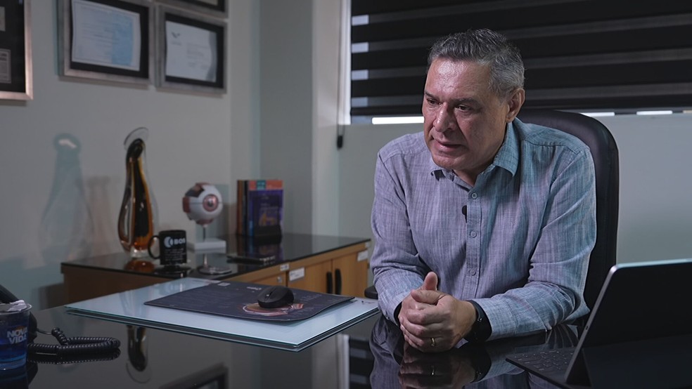 Edil Vidal de Souza, superintendente do Banco de Olhos de Sorocaba — Foto: Reprodução/TV TEM