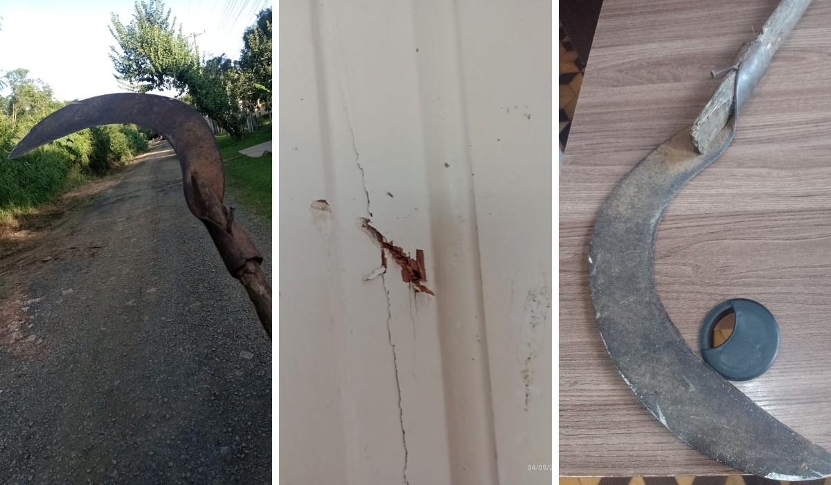 Homem é preso após descumprir medida protetiva e ameaçar mulher com foice, em Capivari