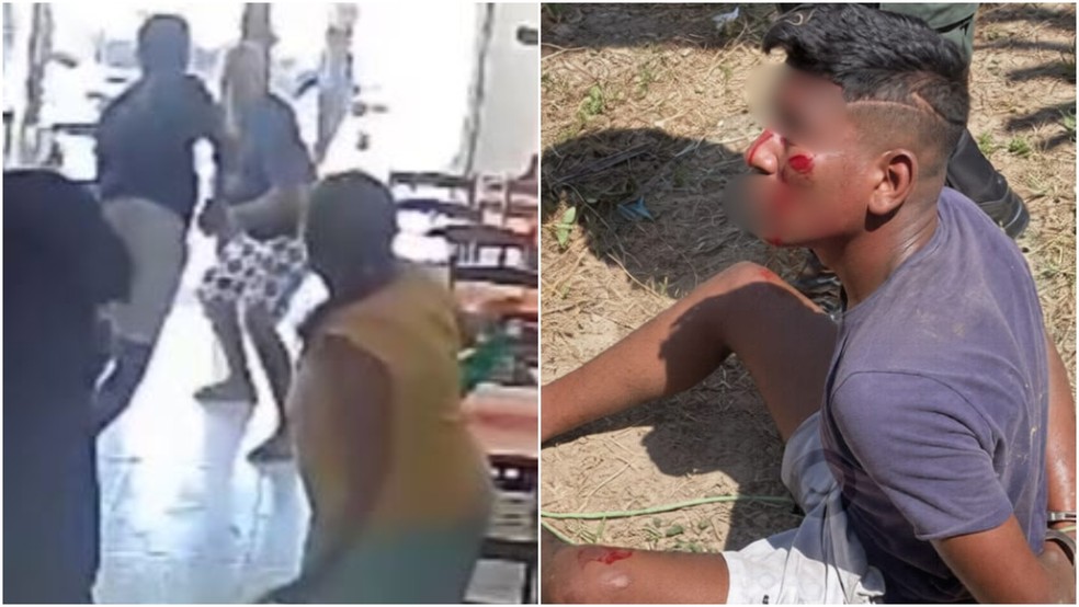 Homem de 21 anos é preso após tentar assaltar restaurante em Pacatuba. — Foto: Reprodução
