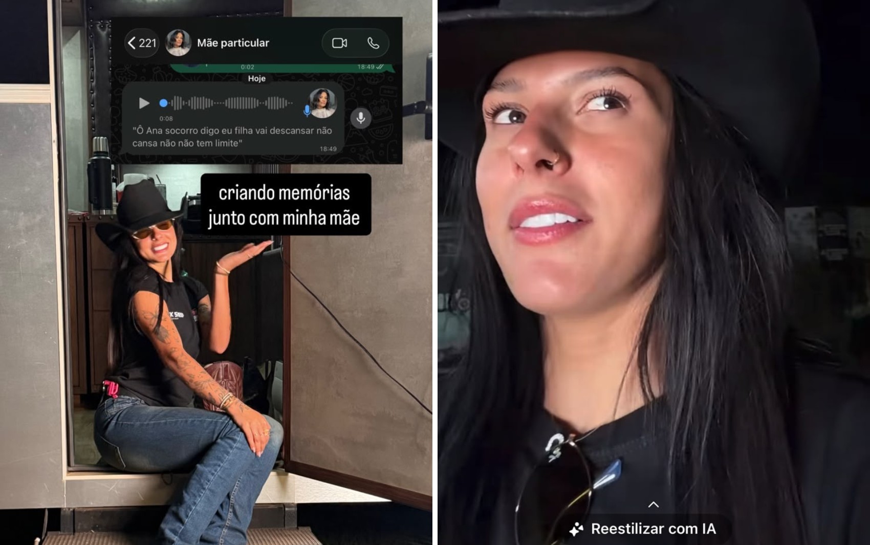 Após dois afters seguidos e alerta da mãe, Ana Castela tranquiliza os fãs: 'Nós pega e para um pouco'