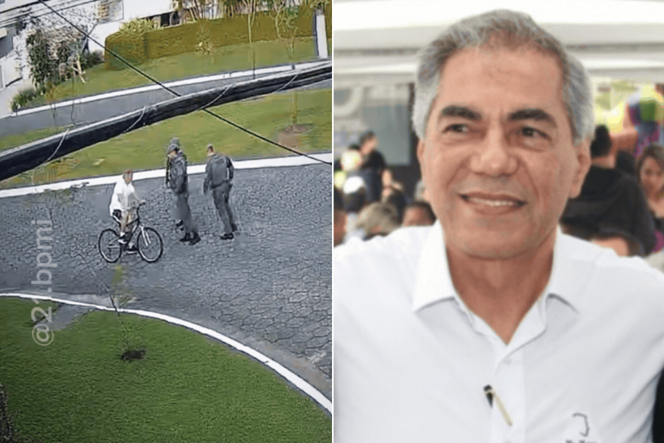 Vídeo mostra ex-prefeito de Paulínia passeando de bicicleta e sendo preso condomínio de luxo em Guarujá, SP