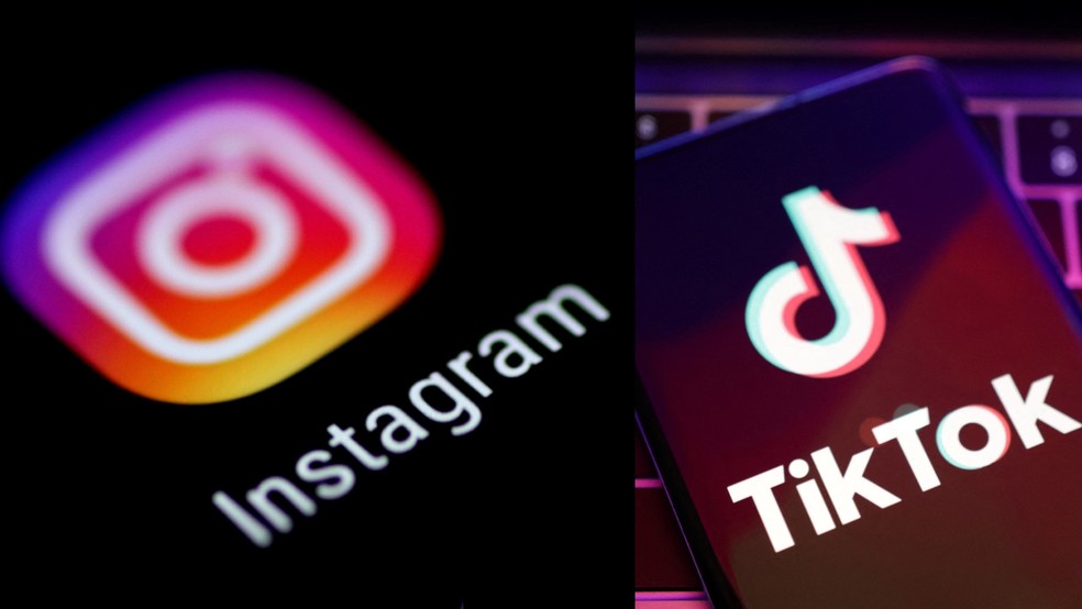 Instagram e TikTok — Foto: Reuters