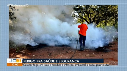 Incêndio em lixo oferece riscos à segurança