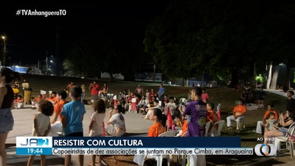 Capoeirista de 10 associações se juntam no Parque Cimba, em Araguaína