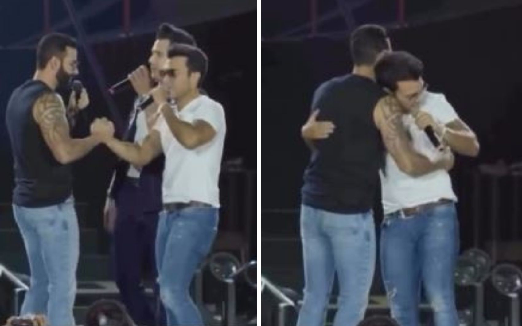 Gusttavo Lima e Thiago Brava ‘fazem’ as pazes em show em Goiânia