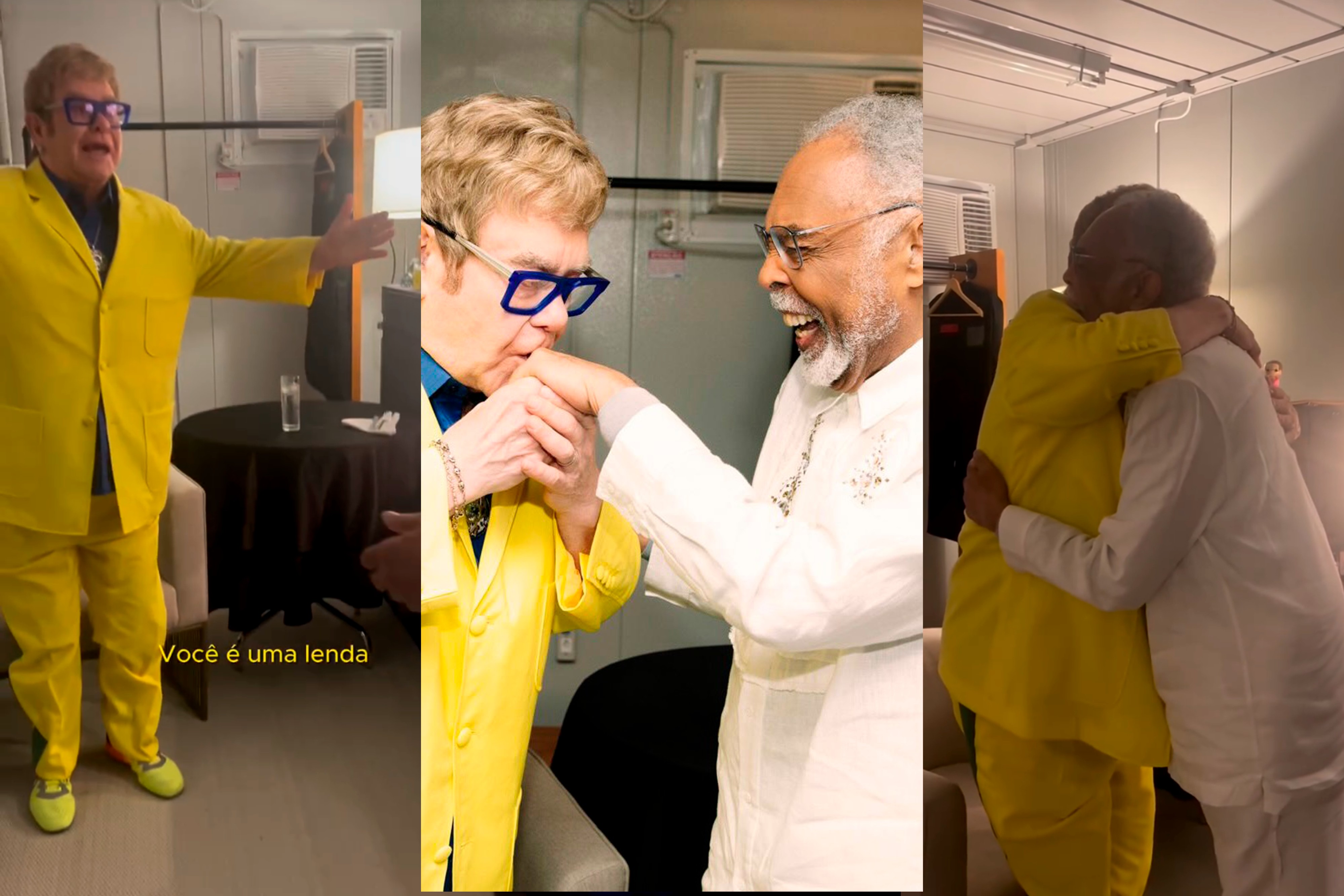 Elton John exalta Gilberto Gil: 'Você é uma lenda e um homem brilhante'