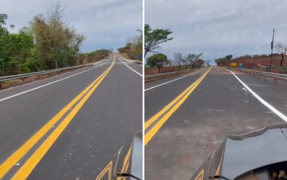 Ponte sobre a  Rodovia Prefeito Fábio Talarico (SP-345), entre Franca (SP) e São Joaquim da Barra (SP), foi liberada nesta sábado (11) — Foto: Redes sociais