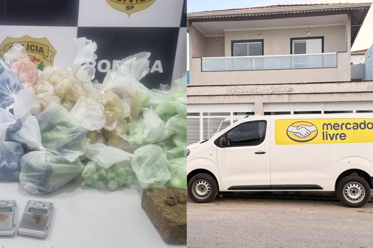 Polícia desarticula esquema de tráfico que usava van dublê do Mercado Livre para transportar drogas no litoral de SP