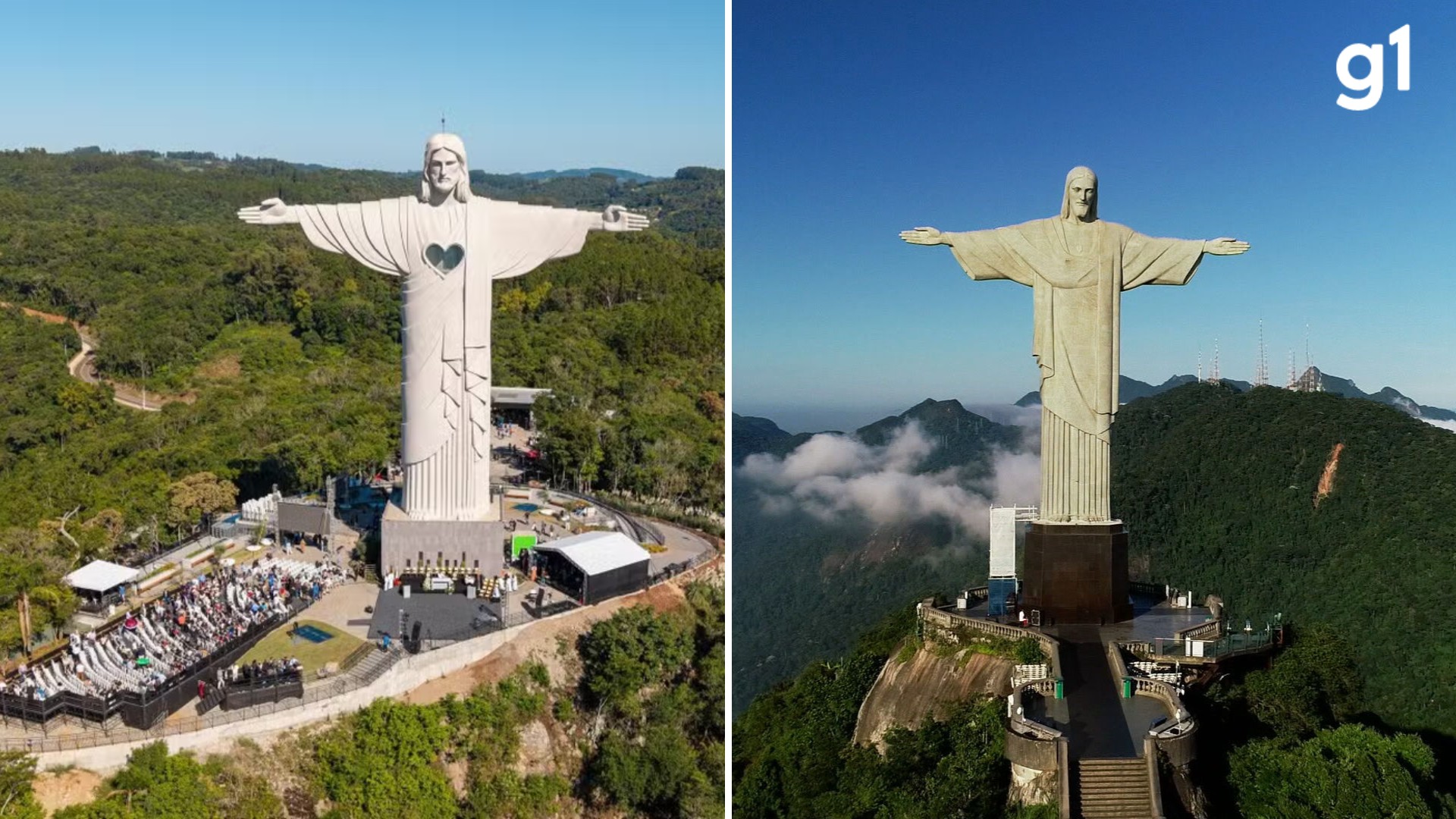 Um ano depois, Cristo mais alto do Brasil leva 300 mil turistas a cidade do RS, equivalente a cerca de 5% da população do RJ
