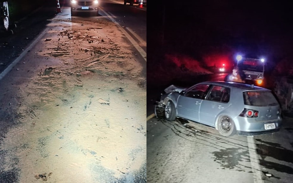 Motorista embriagado invade contramão e causa acidente na MGC-267, em Campestre — Foto: Polícia Militar Rodoviária