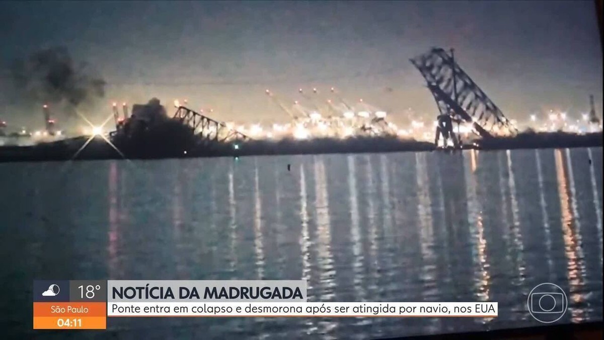 Video: Un puente se derrumba tras chocar con un barco en Estados Unidos  mundo