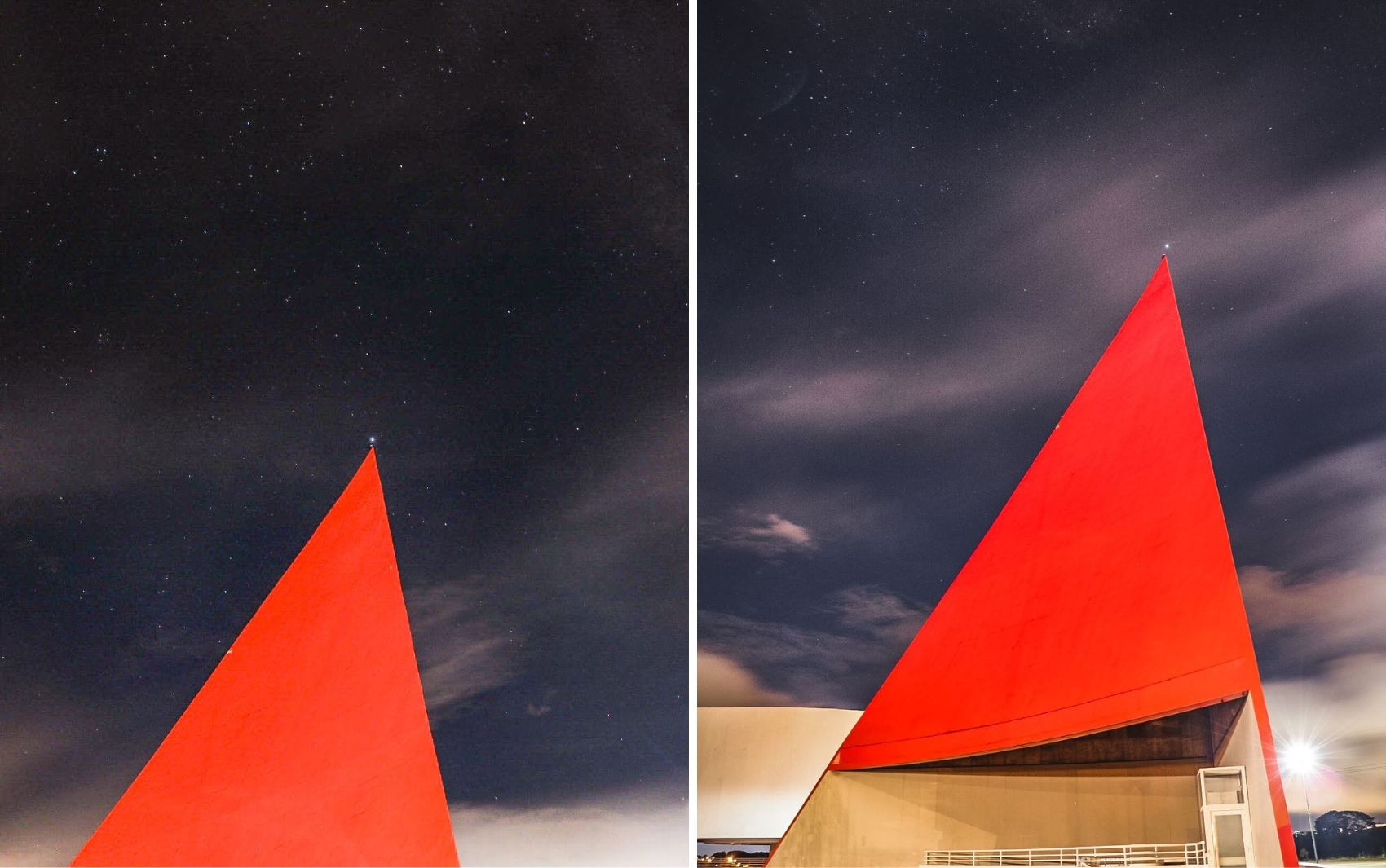 Foto mostra estrela que representa Goiás na bandeira nacional em ponto mais alto de cartão-postal de Goiânia