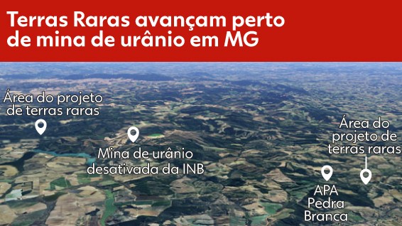 Entre o passado nuclear e as terras raras: cidade do Sul de Minas vive novo ciclo mineral 40 anos depois