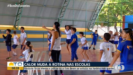 Calor e tempo seco mudam a rotina das escolas de Palmas