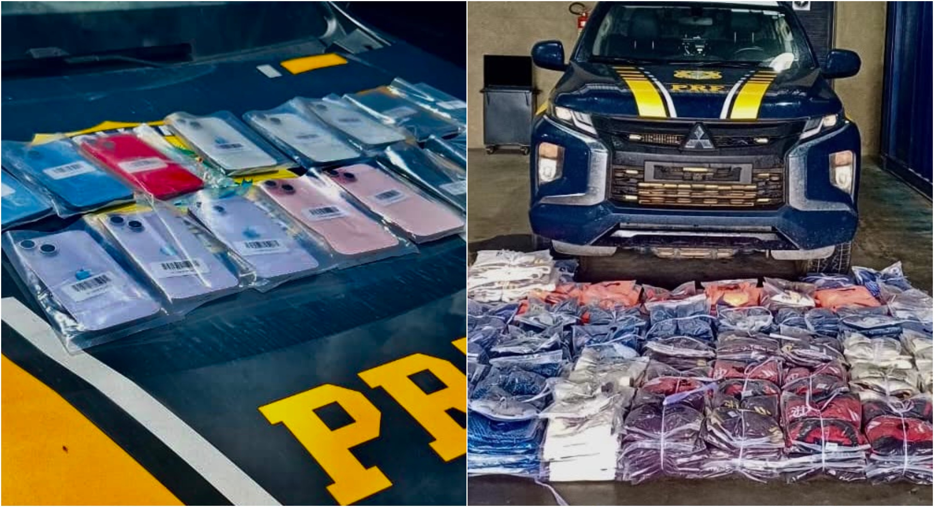 PRF apreende 16 iPhones e 450 conjuntos de times de futebol falsificadas em Roraima