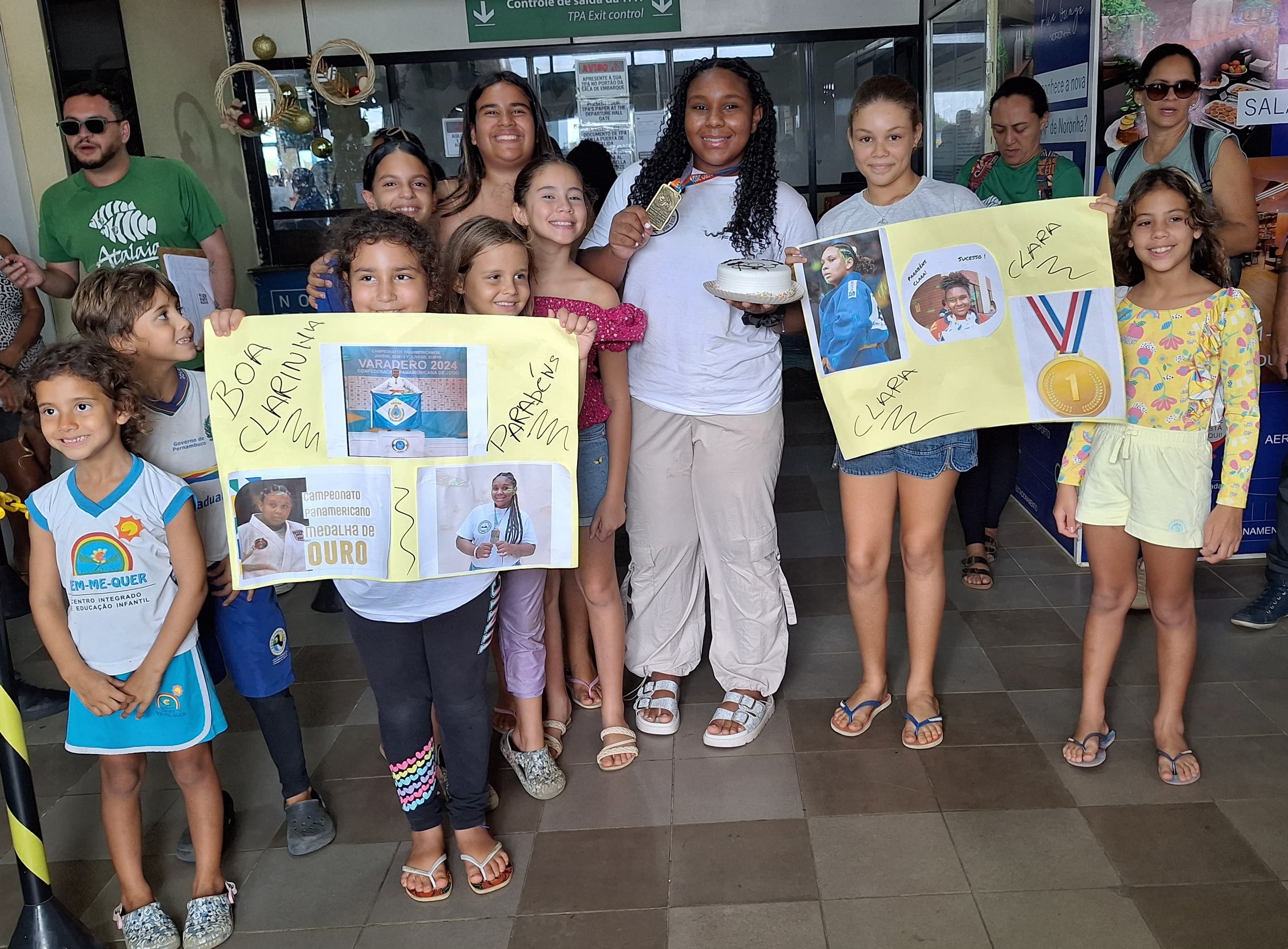 Atleta de Fernando de Noronha, medalha de ouro no Pan-Americano de Judô, é recebida com festa na ilha; VÍDEO