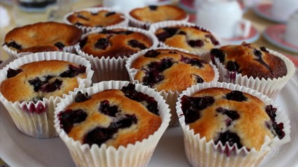 Aprenda a preparar uma receita de muffin de mirtilo no Sabores do Campo deste domingo