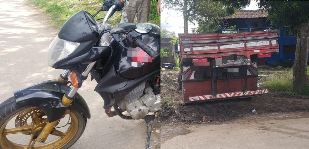 Motociclista morreu após ser atingido por caminhão na BR-408, em Paudalho, na Zona da Mata Norte de Pernambuco — Foto: Divulgação/PRF