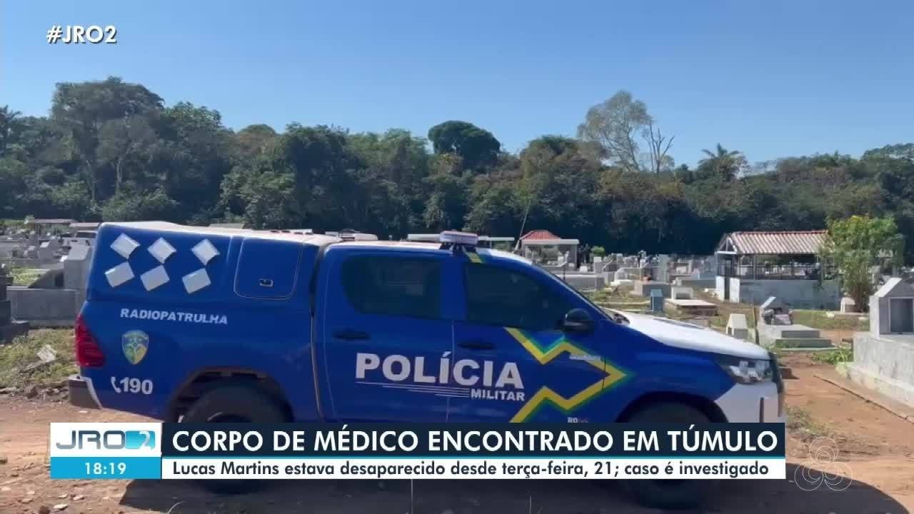 Polícia divulga identidade do suspeito de matar médico e deixar corpo em túmulo de cemitério em RO