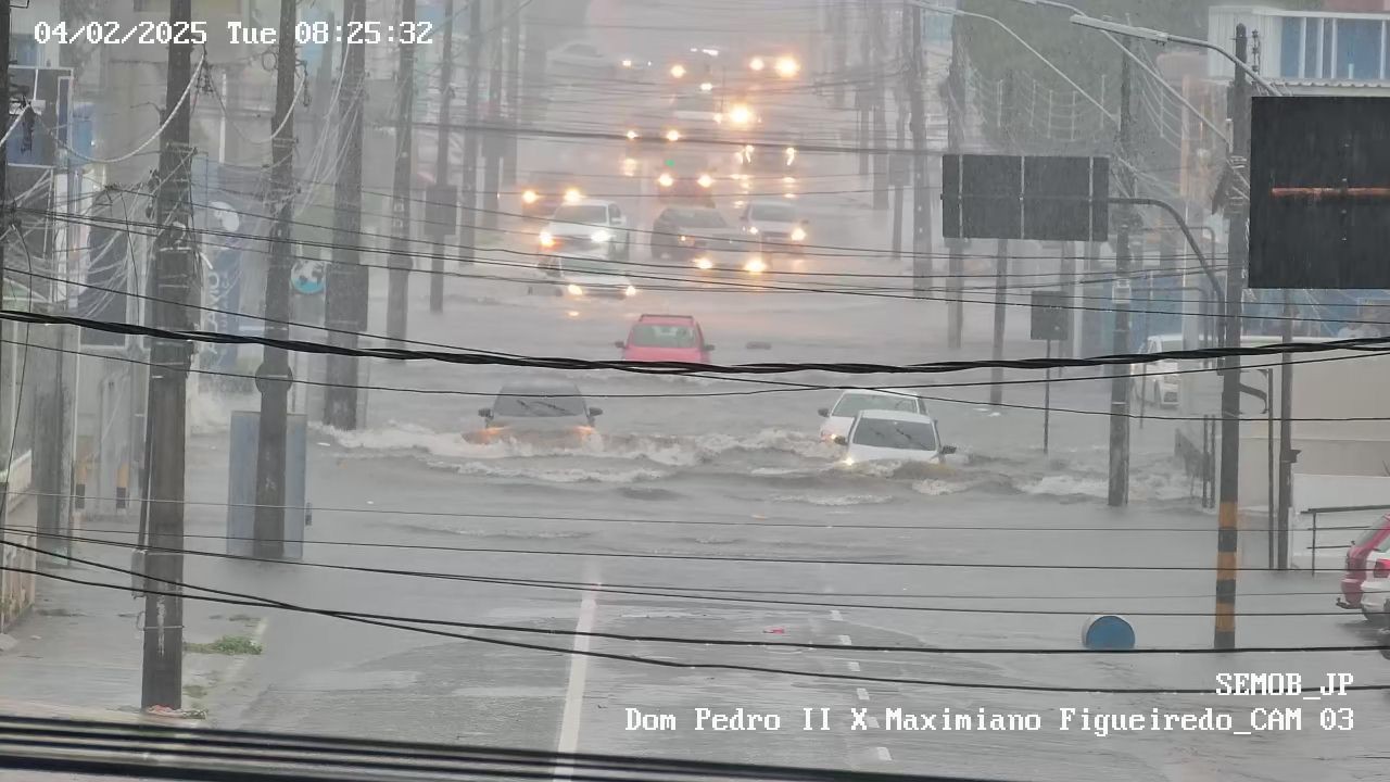 Inmet emite alerta de perigo de chuvas intensas para todo o estado da Paraíba