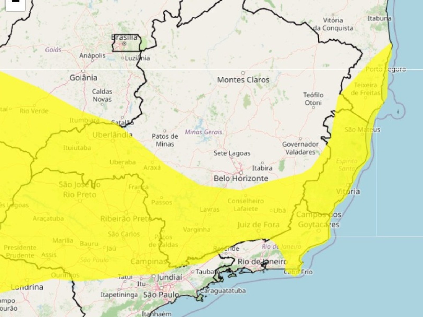 INMET emite alerta de perigo potencial de vendaval em 21 cidades do Leste de Minas