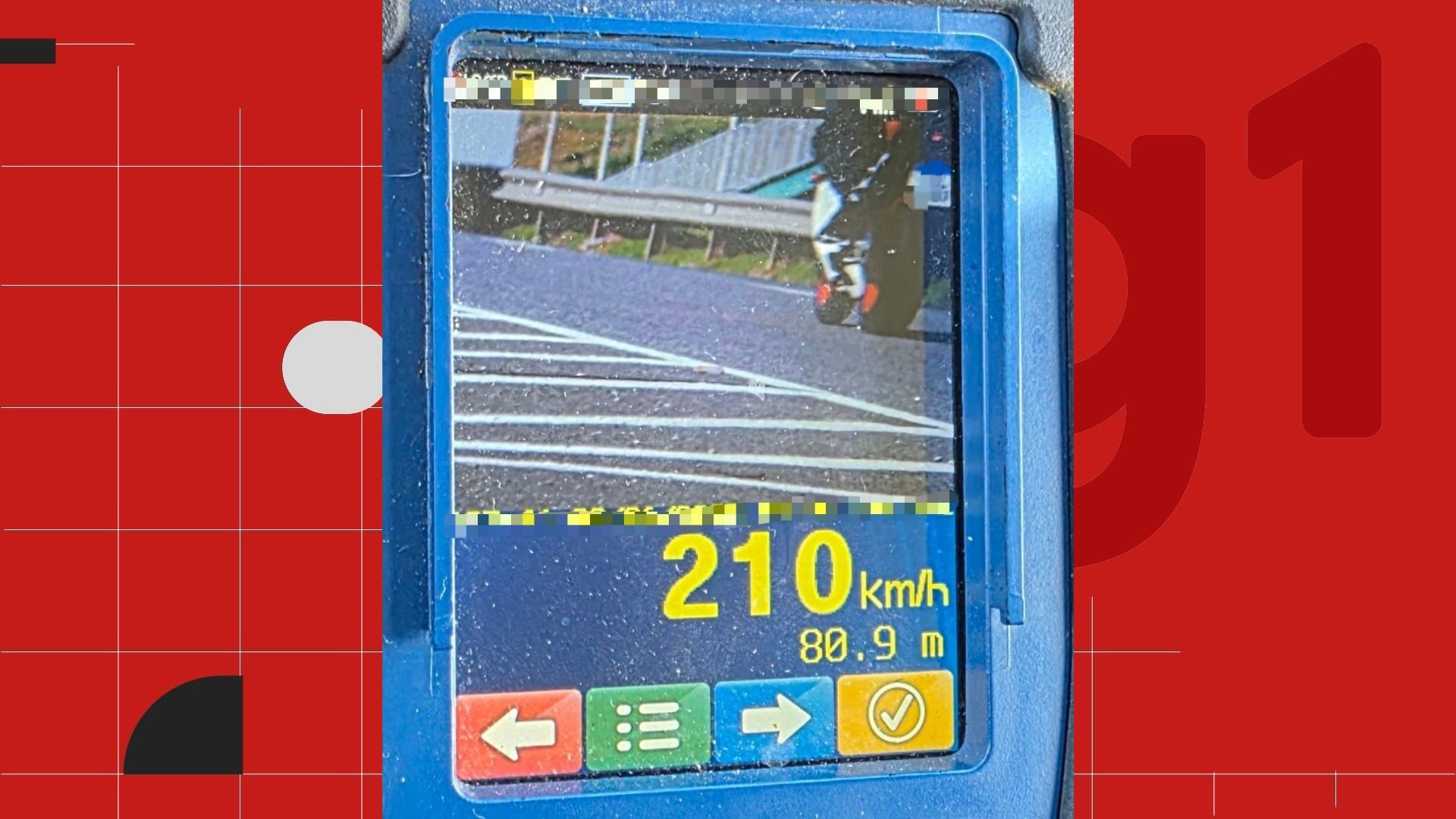 Motociclista é flagrado a 210 km/h durante operação da PRF na BR-101, em Guarapari 