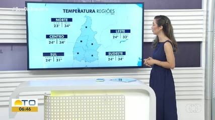 Veja a previsão do tempo para as principais regiões do Tocantins