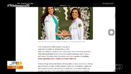 Mãe e filha passam juntas no vestibular de medicina e agora dividem a sala de aula