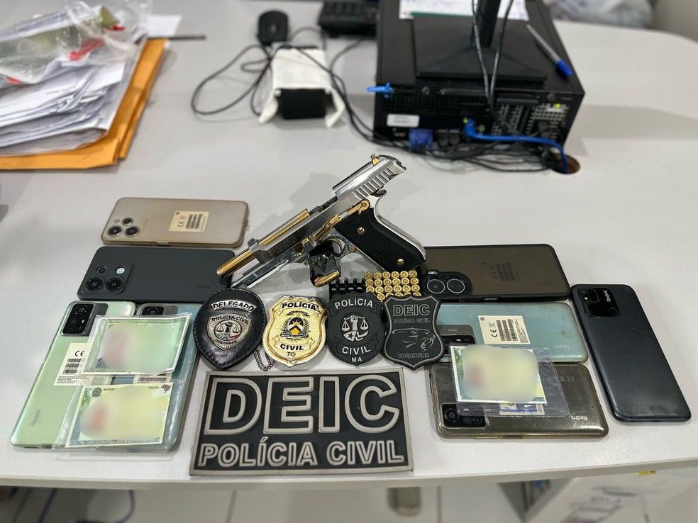 Material apreendido com suspeito de traficar drogas no TO, que foi preso no Maranhão. — Foto: Divulgação/Polícia Civil do Tocantins