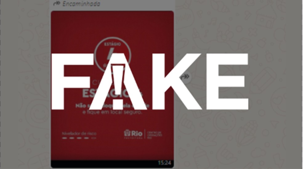 É #FAKE que prefeitura do Rio tenha anunciado Estágio 4 na cidade — Foto: Reprodução