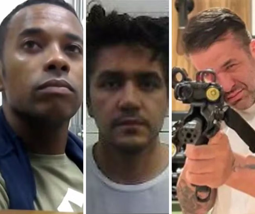 Robinho, Fernando Sastre e Thiago Brennand cumprem pena na P2 de Tremembé — Foto: Reprodução