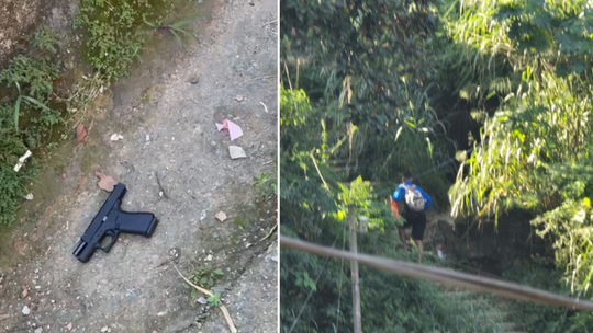 Jovem que traficava com 'maquininhas de cartão' é preso após ser baleado em morro de Santos, SP