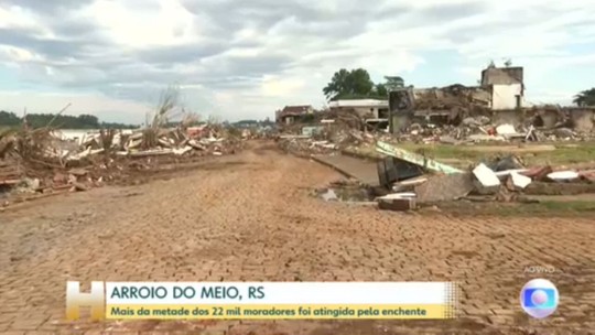 Uma das cidades mais afetadas pela cheia, Arroio do Meio retoma rotina com limpeza e reconstrução - Programa: Jornal Hoje 